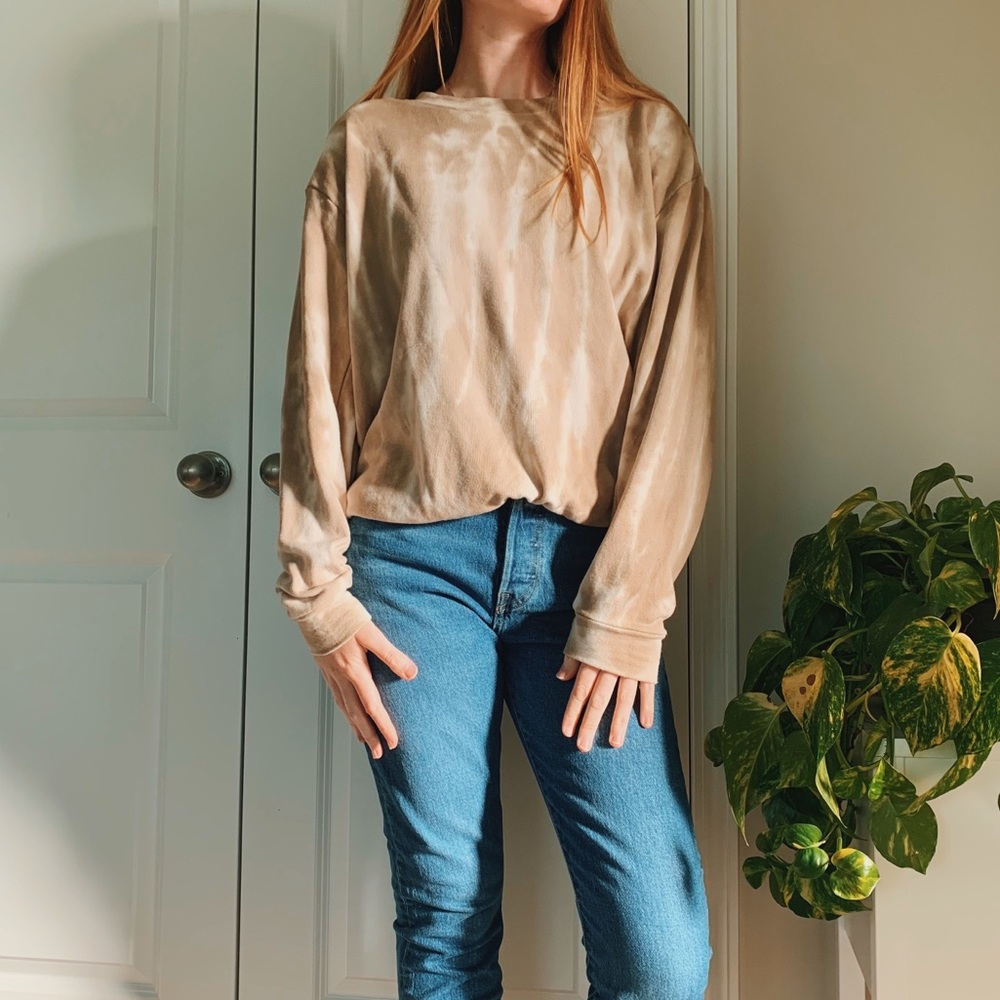 4/$25 | Oversized Neutral Tie Dye Crew Sweatshirt 🌿
